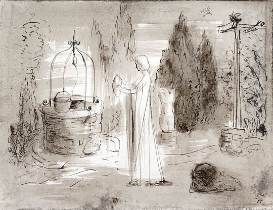 Borsos, Miklós: In the garden in Tihany