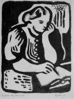 Bortnyik, Sándor: Reading woman