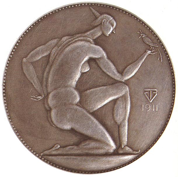 Femes Beck, Vilmos: Kneeing woman