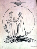 Borsos Miklós: Dante illusztriáció (Isteni színjáték) I