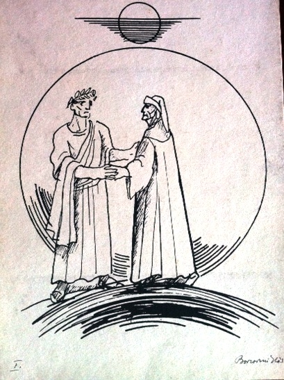 Borsos Miklós: Dante illusztriáció (Isteni színjáték) I