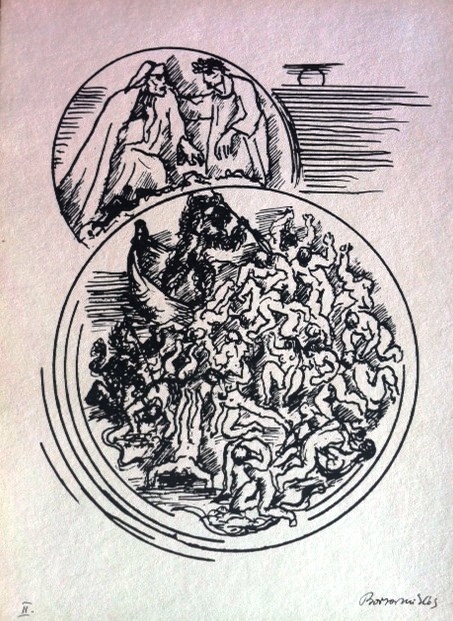 Borsos Miklós: Dante illusztrációk (Isteni színjáték) II