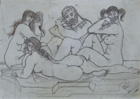 Tot, Amerigo: Man with three graces