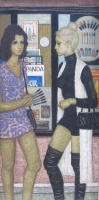 Czene, Béla: In front of the shop-window