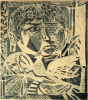 Kass, János: Painter with dove