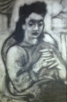Tot, Amerigo: Portrait of Eva Fischer in the studio