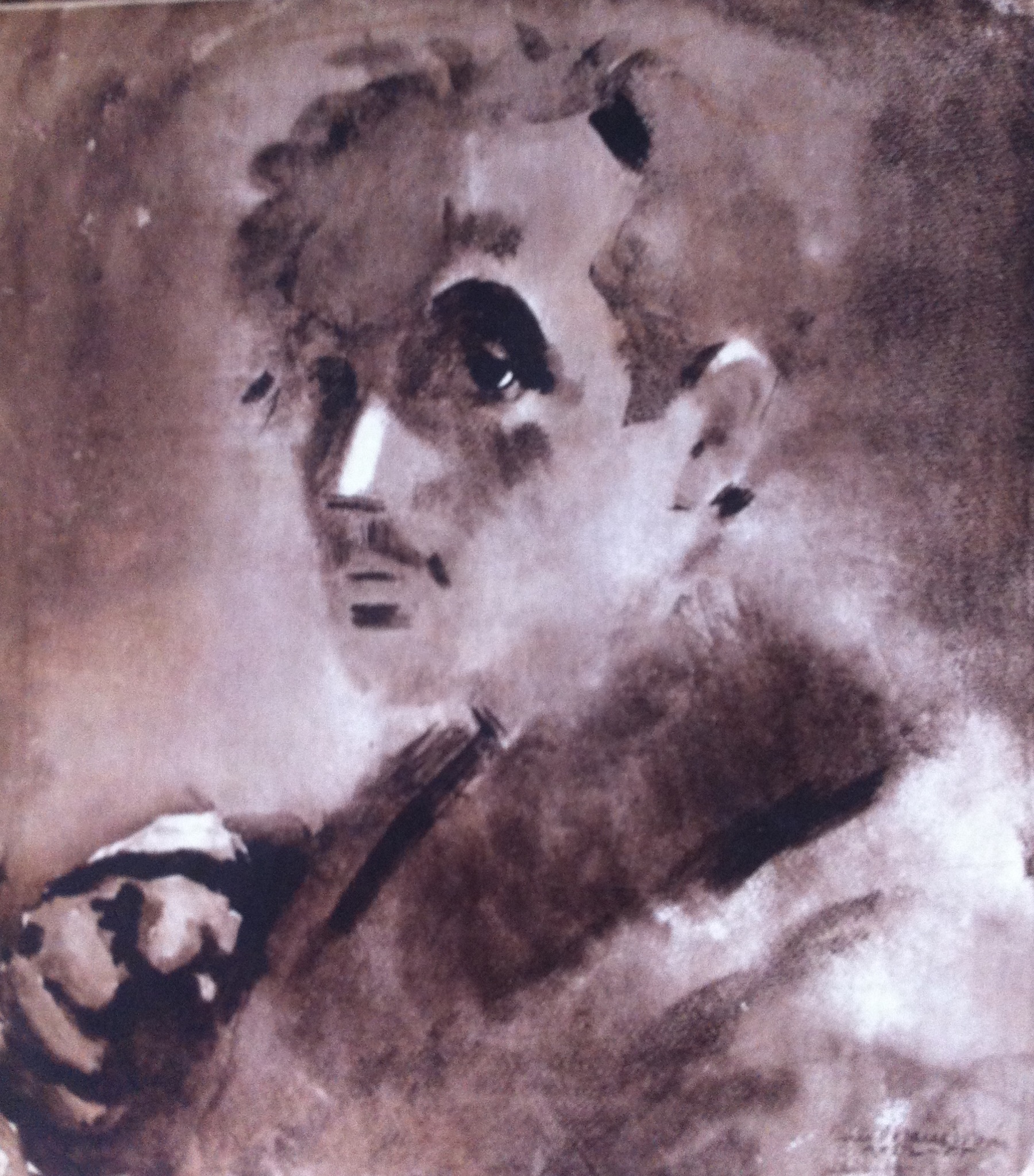 Csebi-Pogány, István: Self-portrait with glove