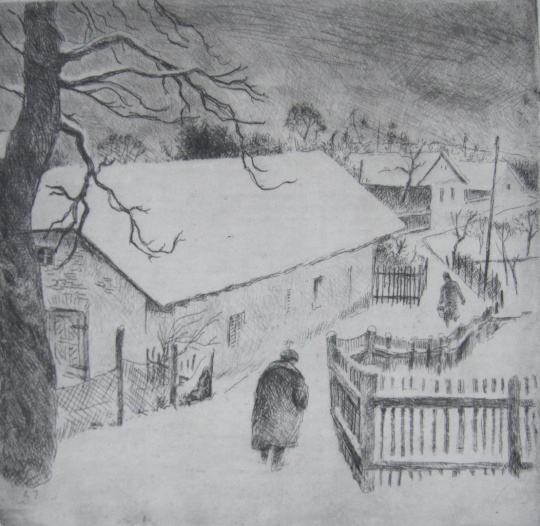 Szőnyi, István: Snowy street