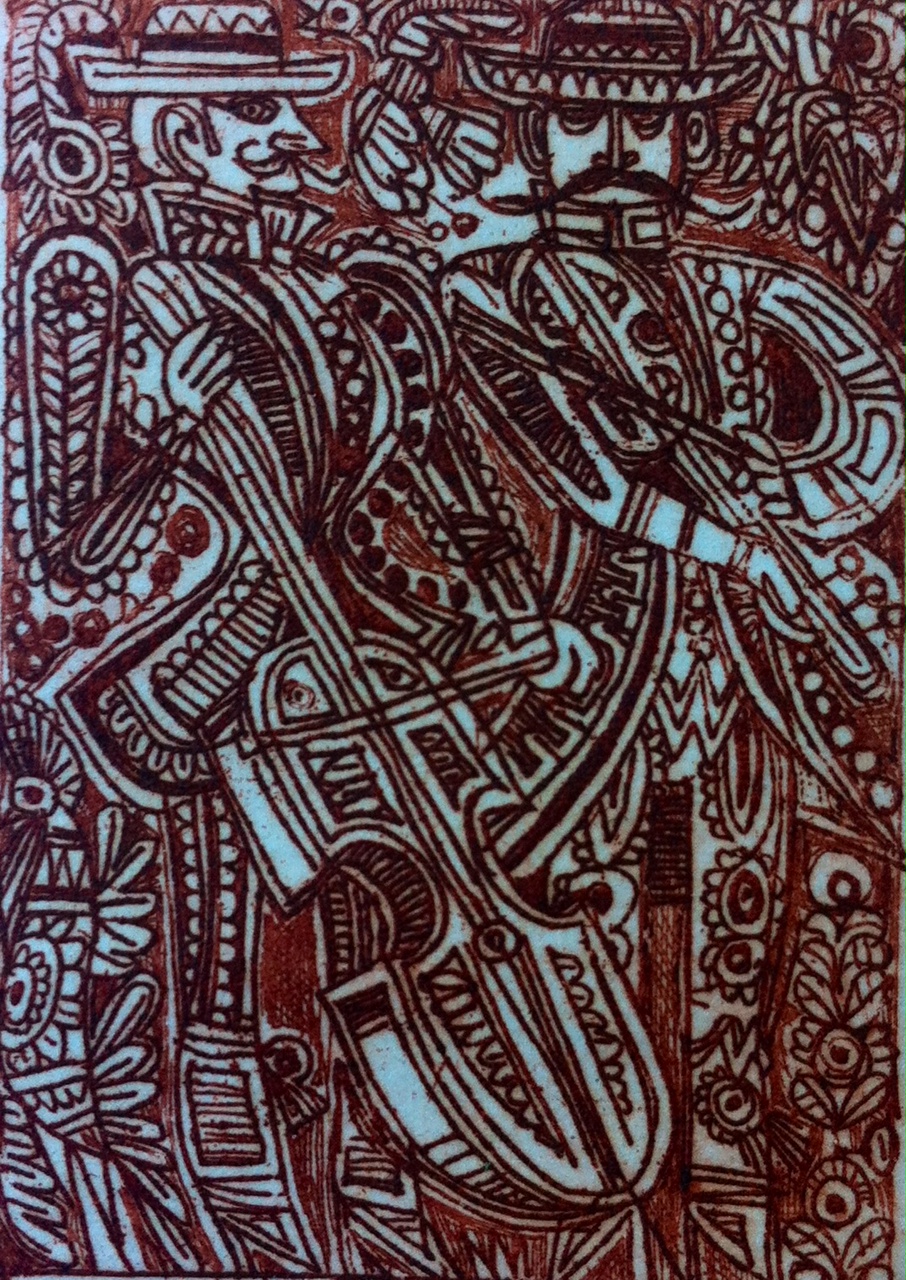 Kass, János: Háry János stamp illustration - Musicians
