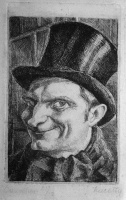 Kmetty, János: Self-portrait with high hat