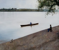Kiss Márta: Contemplative on the Danube River