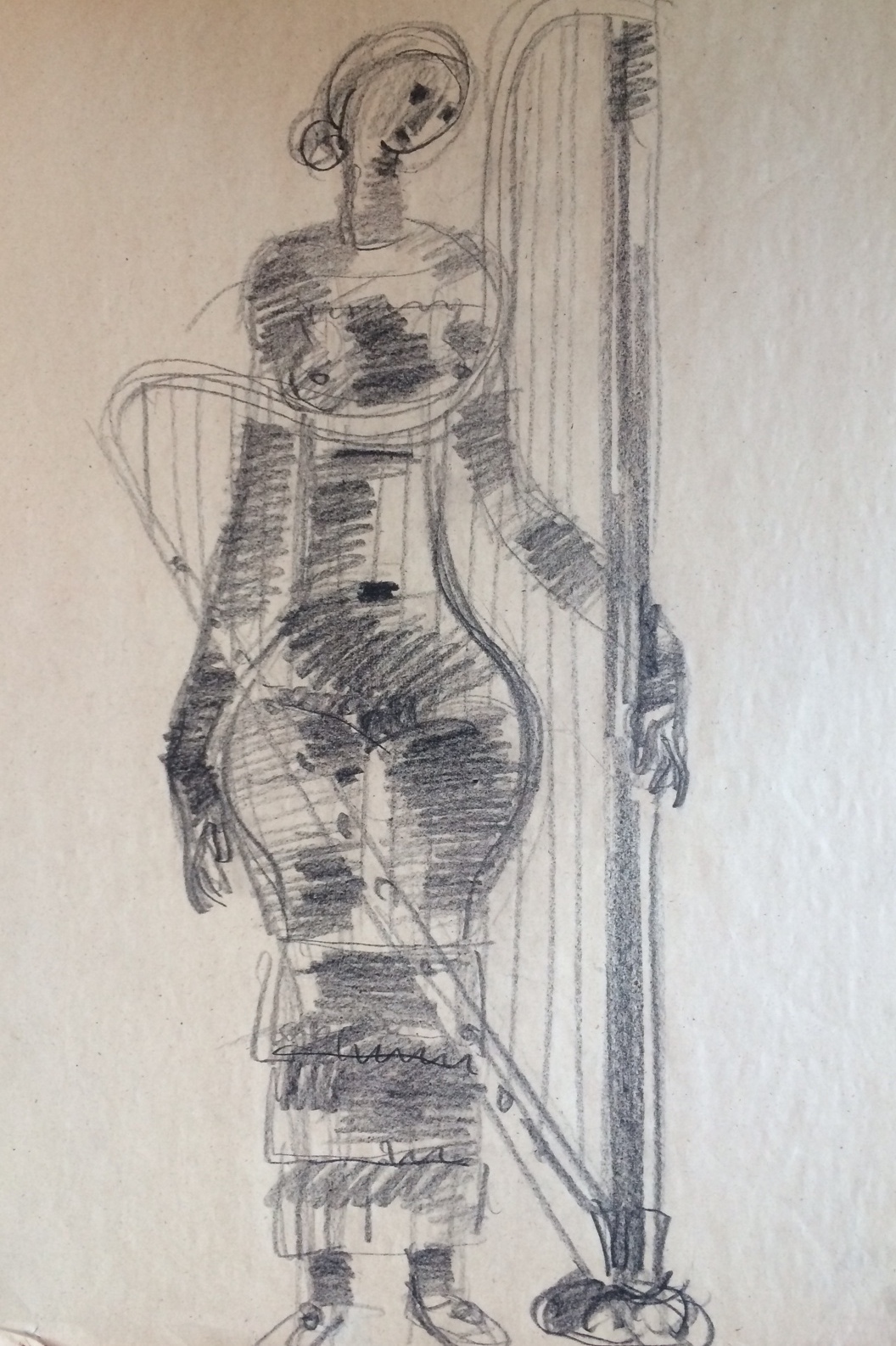 Somogyi, József: Woman with harp
