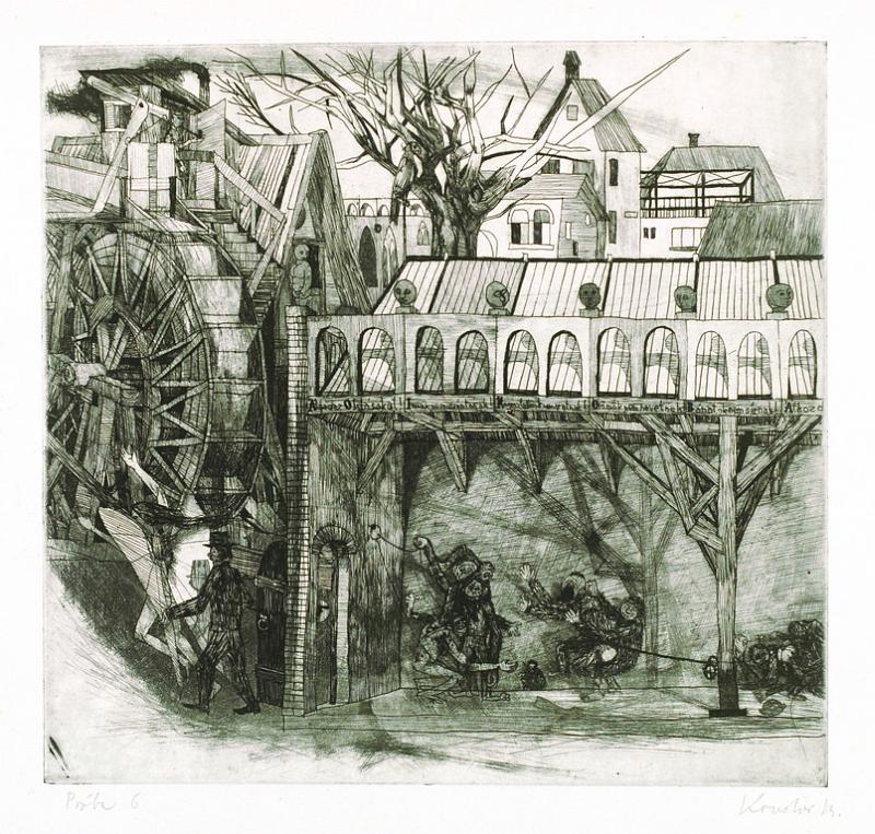 Kondor, Béla: Mill - Illustration for William Blakenulls poem
