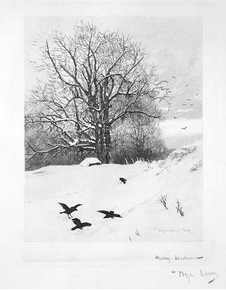 Olgyai, Viktor: Winter landscape with crows