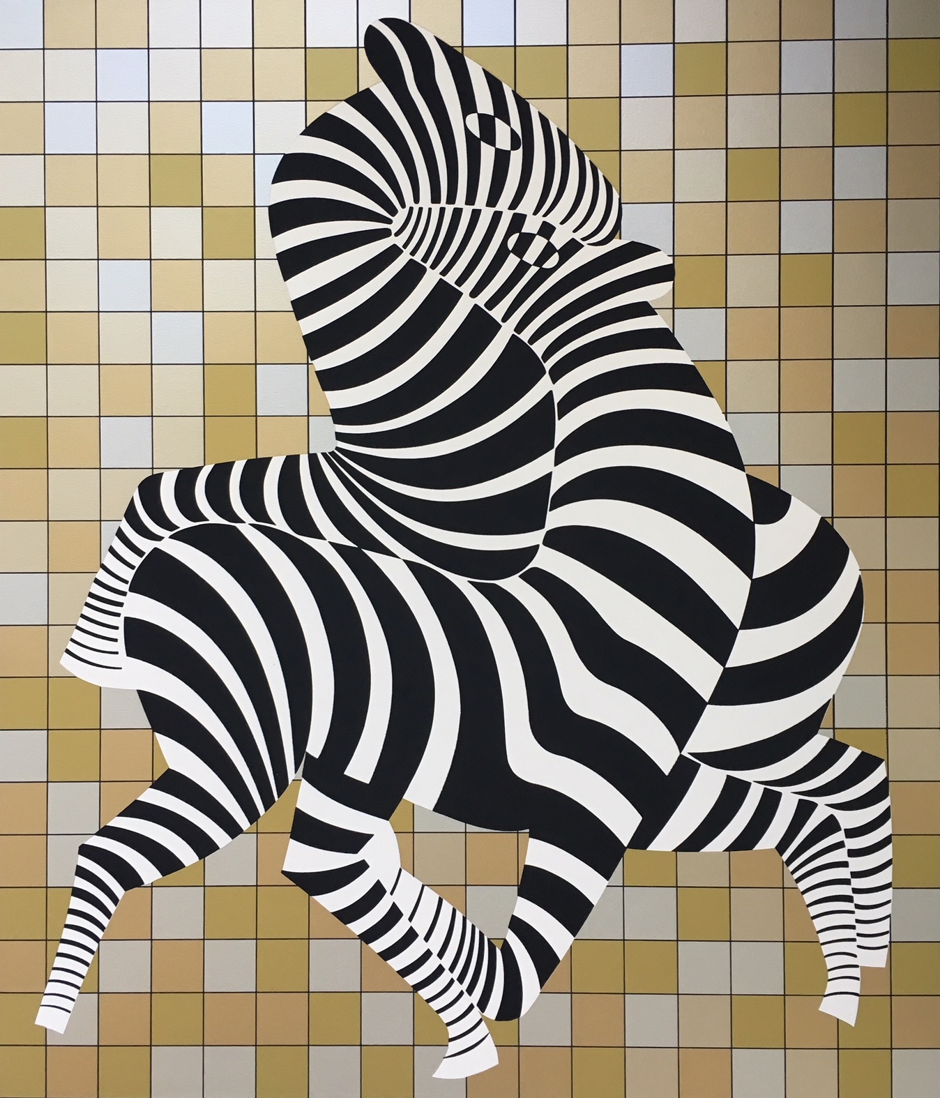 Vasarely, Victor: Goldene Zebras