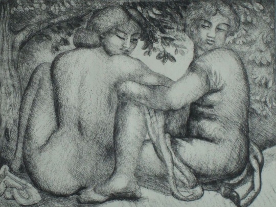Maillol, Aristide: Zwei Damen im Laub