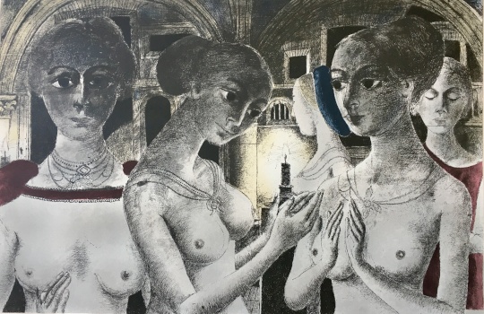 Paul Delvaux: Drei Grazien