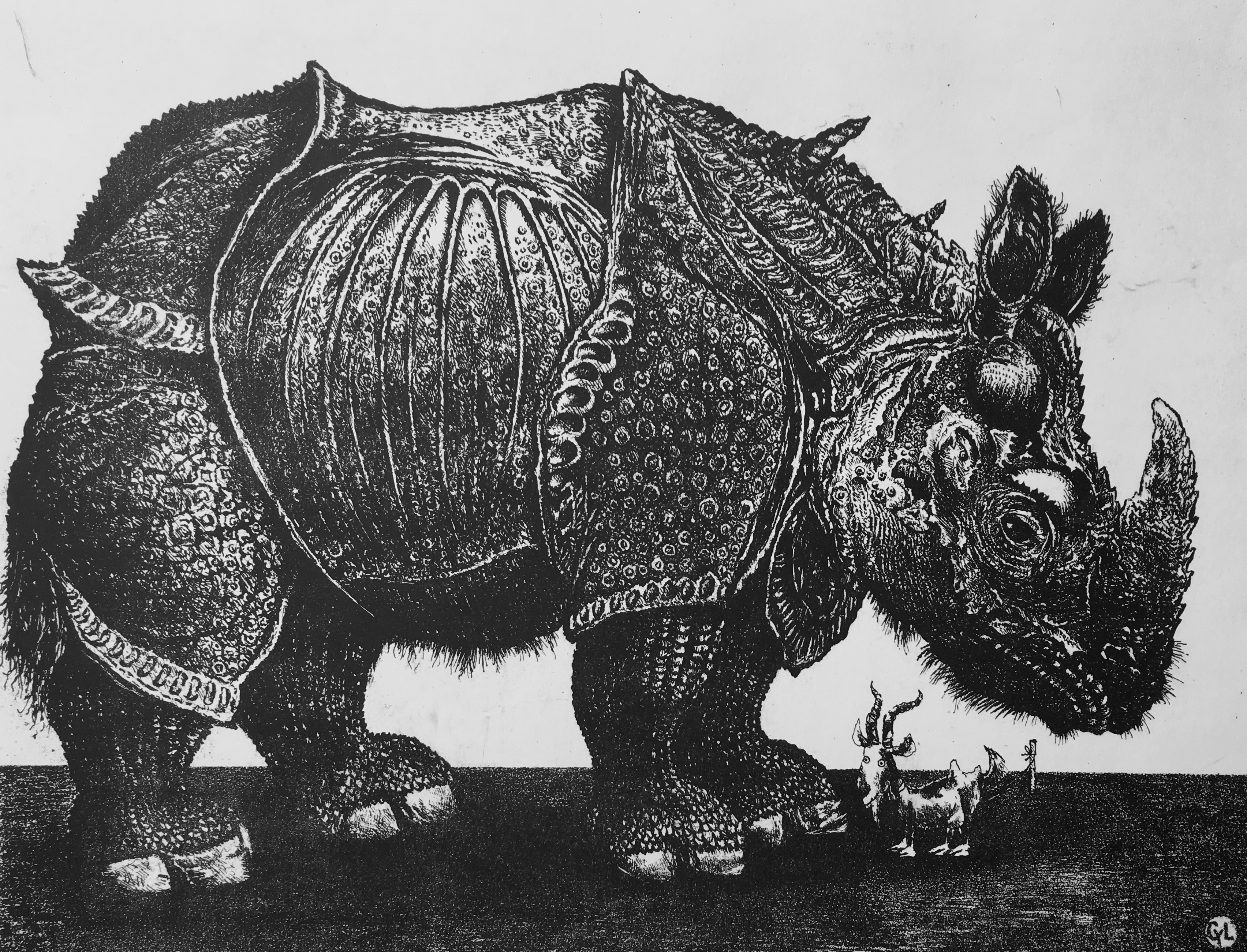 Gyulai, Líviusz: Ziege mit Rhinozeros