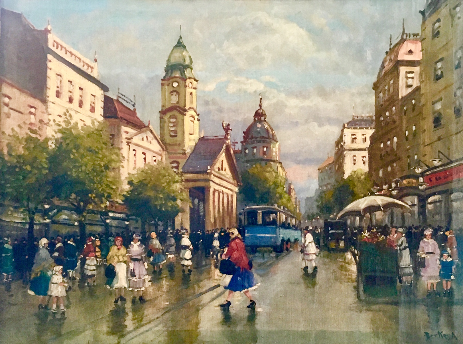 Berkes Antal - Walking in Budapest - Koller Gallery