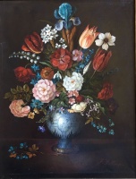 Oskar F. Knapp: Still-life with flowers