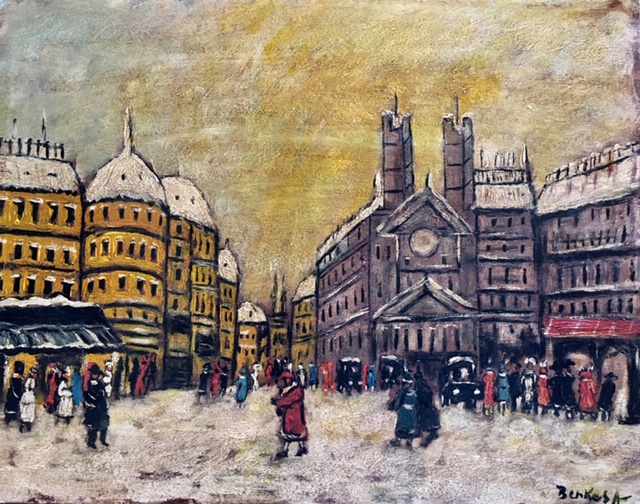 Berkes Antal: Winterliche Stadtlandschaft