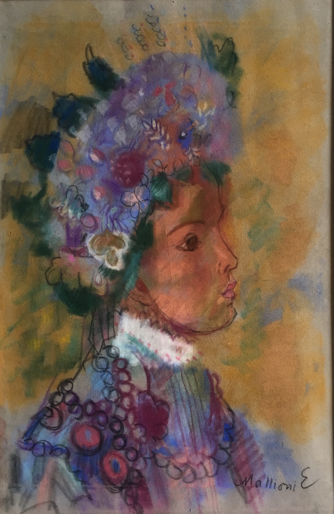 Mattioni, Eszter: Female portrait with crown