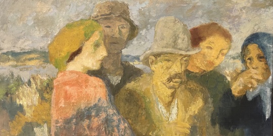 Szőnyi, István: Family in Zebegény, in the backround with the Danube