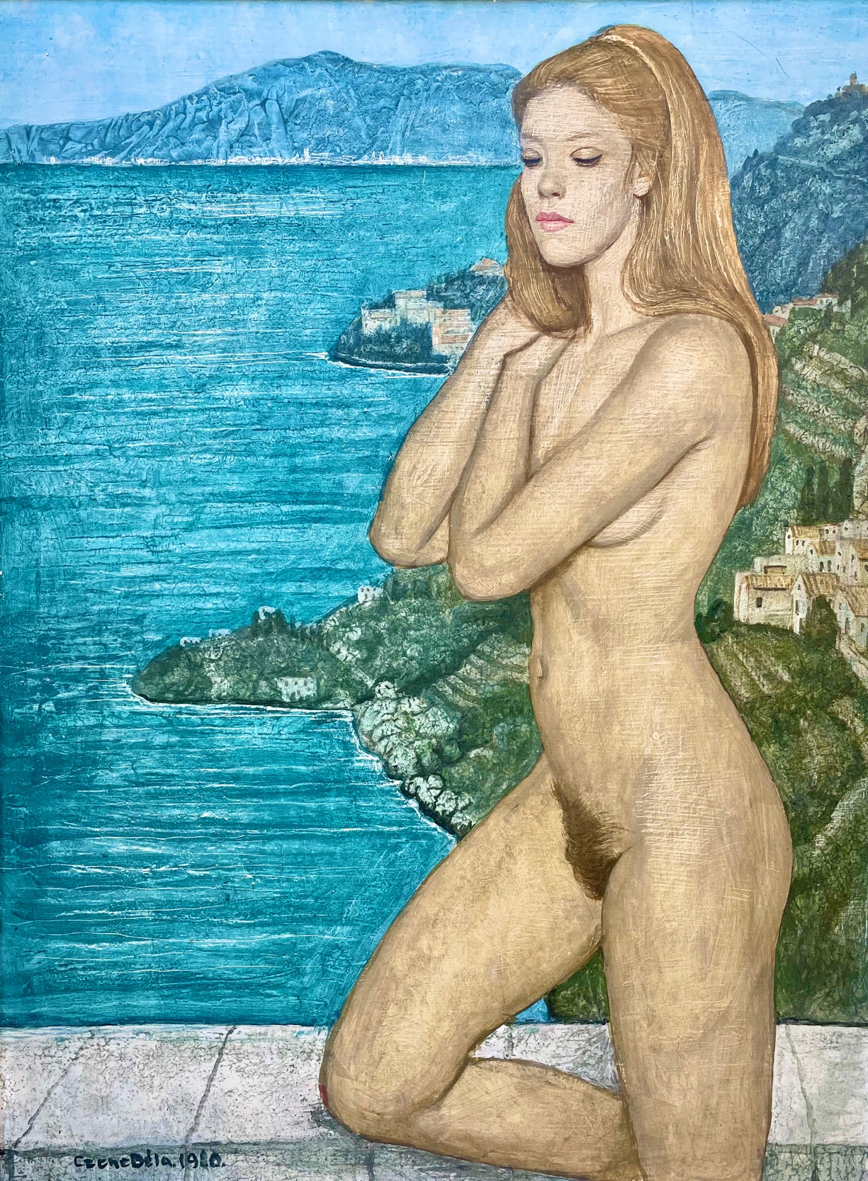 Czene, Béla: Model on the Amalfi coast