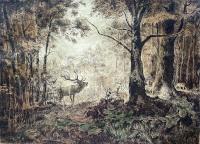 Csergezán, Pál: Deer in the forest