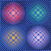 Vasarely, Victor: Vier geometrische Formen (Hetta)