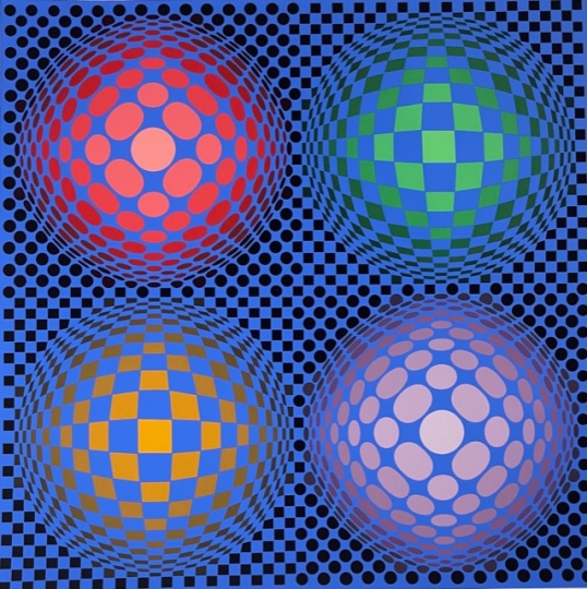 Victor Vasarely: Négy geometriai forma (Hetta)