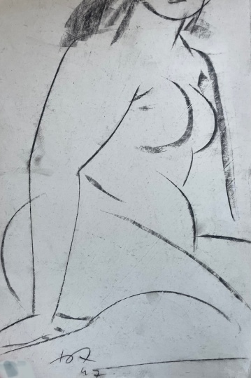 Tot, Amerigo: Sitting nude in the studio