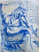 Tot, Amerigo: Eva Fischer in the studio in Margutta