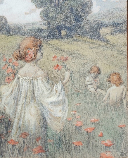 Helbing, Ferenc: Lady with flowers