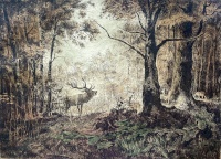 Csergezán, Pál: Hirsch im Wald