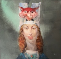 Szász, Endre: Lady with owl