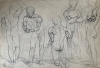 Duschanek, János: Man nude study