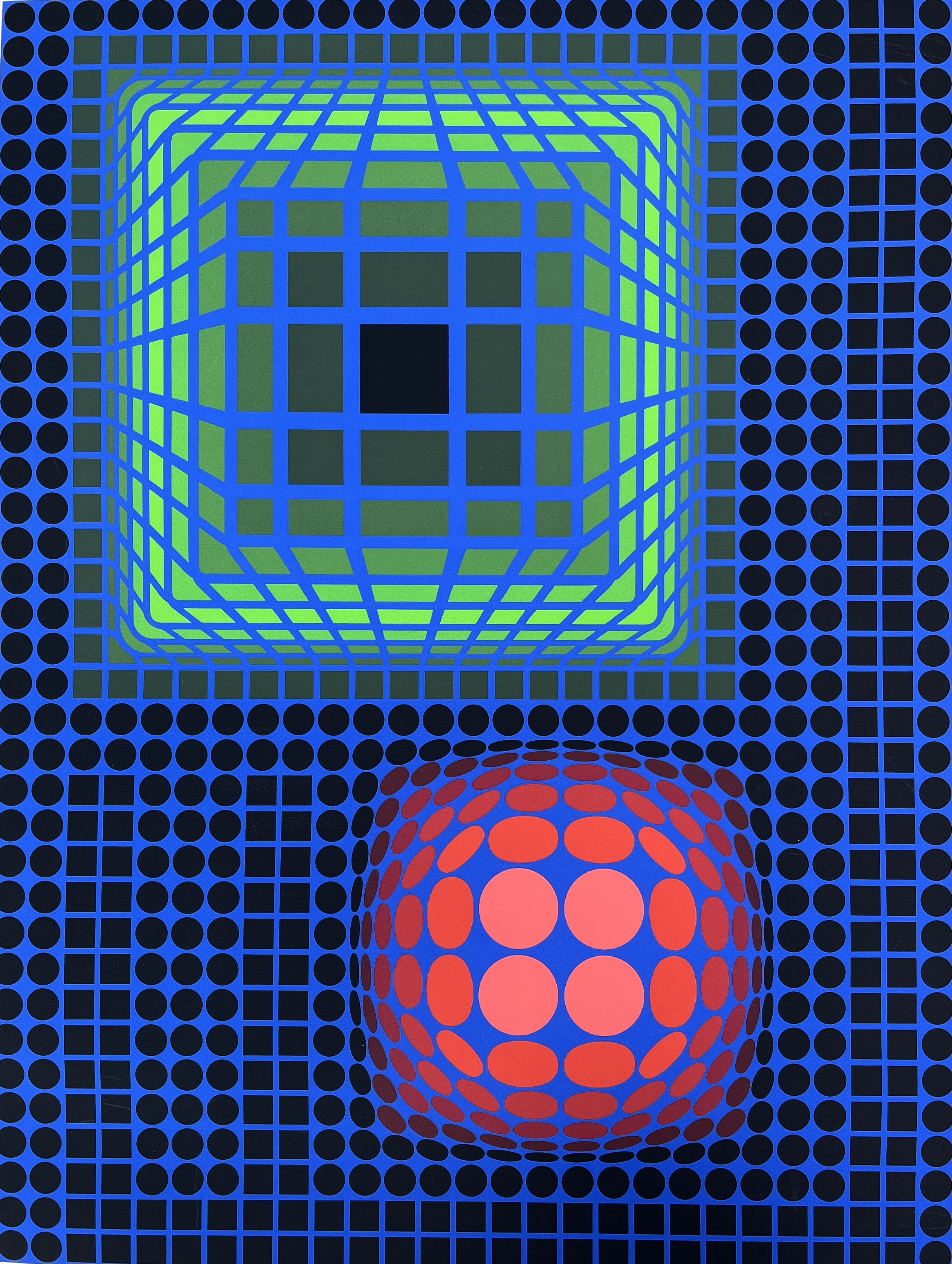 Vasarely, Victor: Sphere and Cube