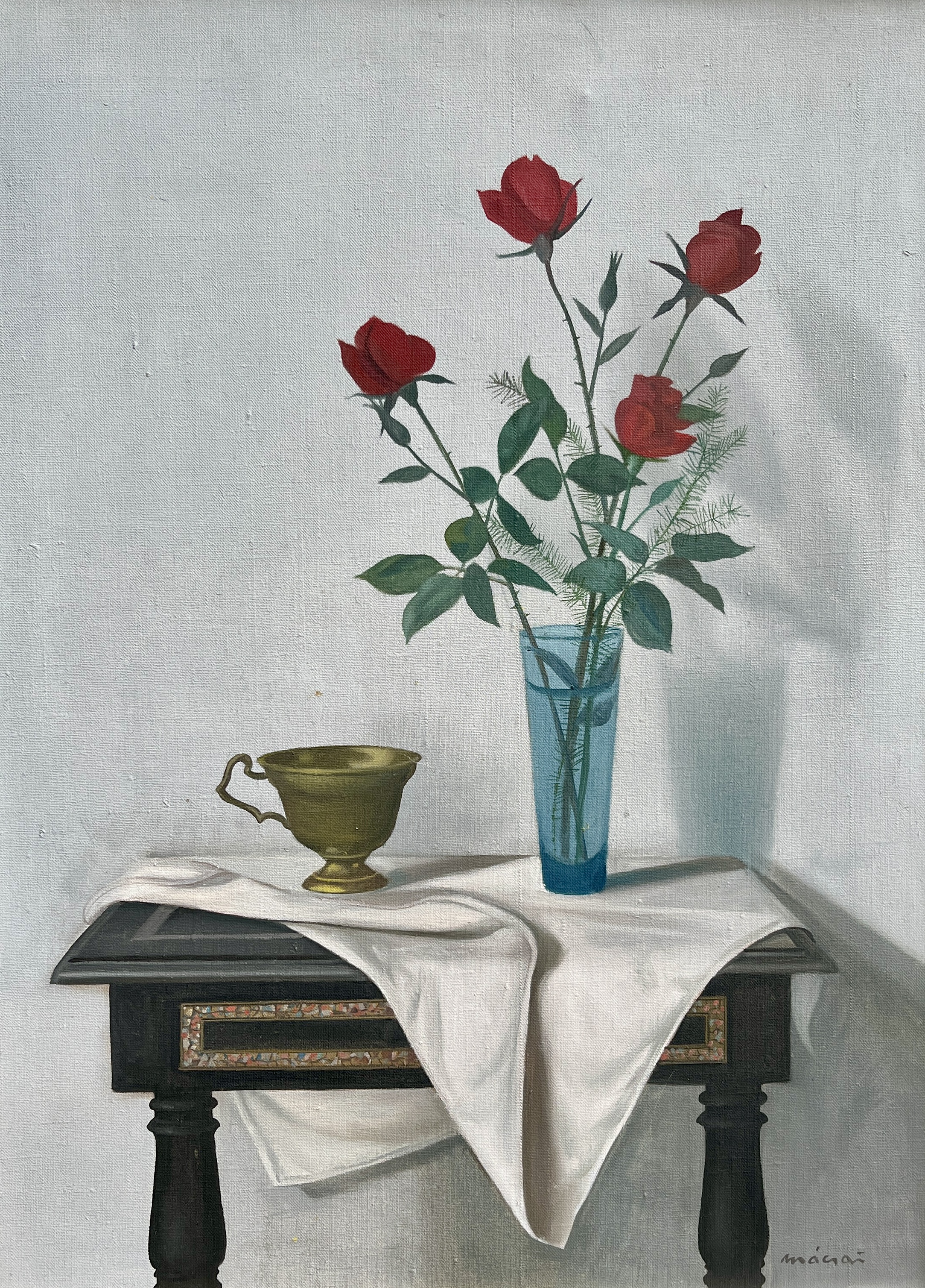 Mácsai István: Stillife with Roses