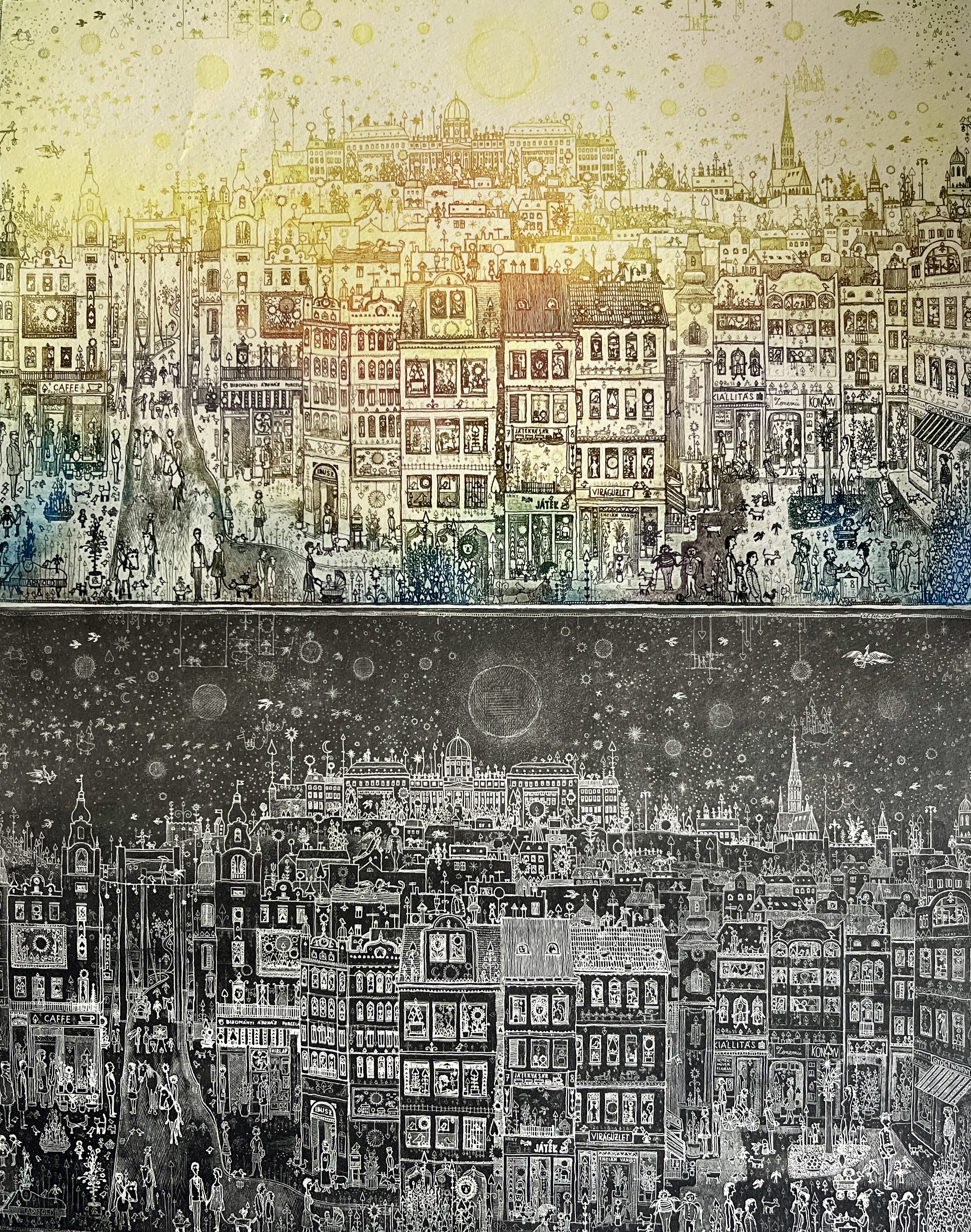 Gross, Arnold: The city of blue dreams - day and night
