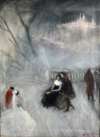 Varga, Imre: Toledo in the evening lights