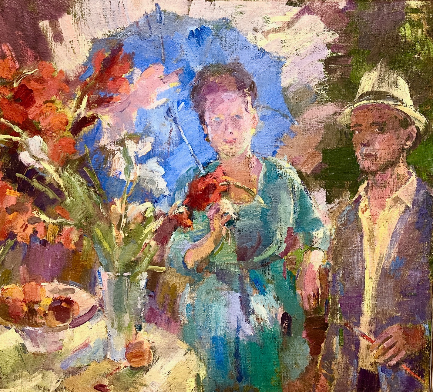 Pituk, József V.: The artist with his wife and muse