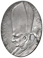 Amerigo Tot: Last supper, silver papal Medal (Paolo VI (1963-1978)