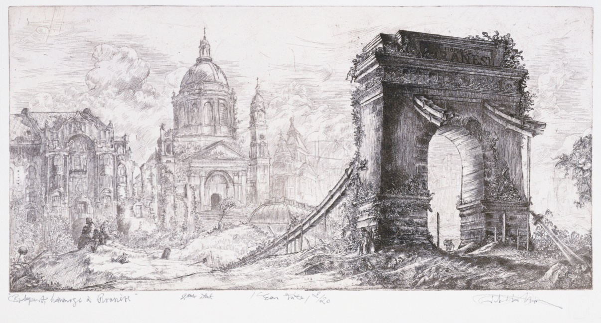 Takáts, Márton: Budapest, hommage á Piranesi, Kettenbrücke